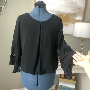 IZ Beyer Bell Sleeve Pleat Front Top